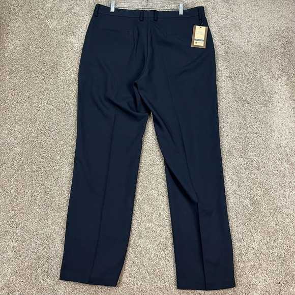 Haggar Pants Mens 36x32 Navy Blue Dress Straight Leg Classic Fit Pocket NEW - Picture 4 of 9